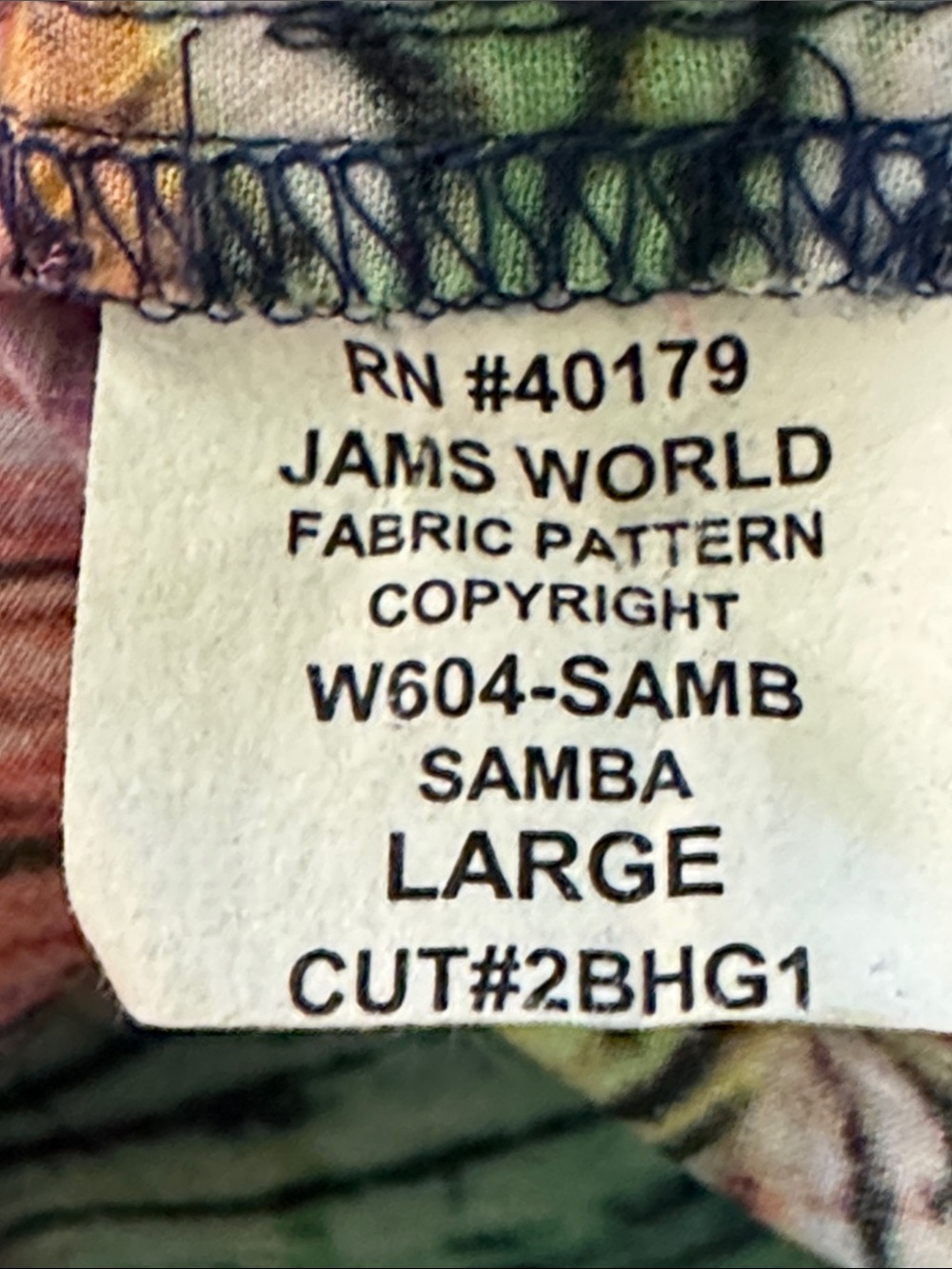 Jams World Vibrant Multicolor Samba Patterned Top Size Large - Picture 11 of 12